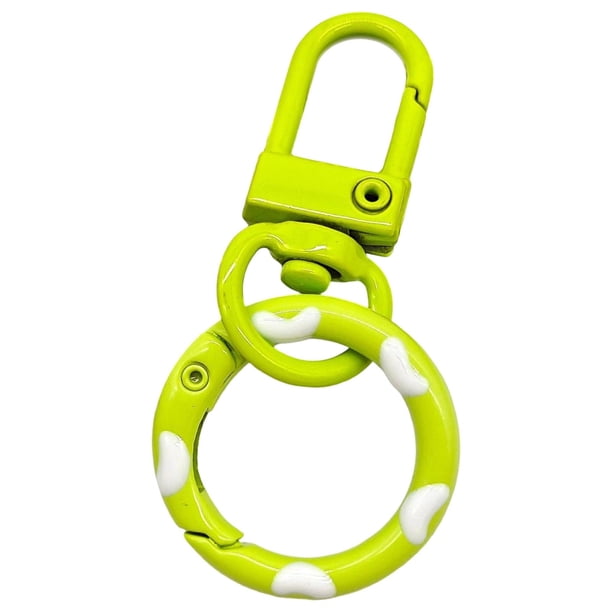 Llavero de donut | Gancho de resorte y pomo de puerta | Lindos dijes esmaltados para llaves y bolsos | Accesorio decorativo para niños y adultos | Paquete de 2