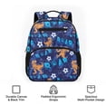 thumbnail image 6 of Jeiento Dinosaur 13.5 Inch Kids Backpack for Toddler Preschool, Football Lightweight School Bag for Boys 2-5, Blue Bookbag with Adjustable Shoulder Straps, 6 of 7