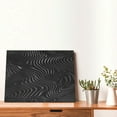 thumbnail image 4 of Naloa Abstract Black And White Waves Print Canvas Picture,Wall Pictures, Modern Decorative Poster,Art Prints for Bedroom, Toilet, 40 x 30 cm, Built-in Wooden Frame, 4 of 6