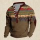 thumbnail image 5 of Mens Casual Manga Corta Botón Abajo Camisas Moda Impresa V-Cuello Botones Casual Tops para el Hogar Y el Uso Diario, 5 of 5