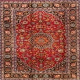 thumbnail image 1 of Ahgly Company Machine Washable Indoor Square Traditional Tomato Red Area Rugs, 7' Square, 1 of 7