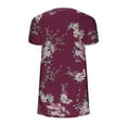 thumbnail image 5 of Ichuanyi Womens Shirts , Women's Short Sleeve Print V-Neck T-Shirt Loose Casual Summer Tee Tops, 5 of 6