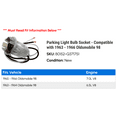 thumbnail image 2 of Parking Light Bulb Socket - Compatible with 1963 - 1966 Oldsmobile 98 1964 1965, 2 of 2