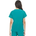 thumbnail image 2 of Hey Collection Scrubs 4-Way Stretch V-Neck Medical Scrub Top with Princess Seam, Teal, XL, 2 of 4