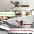 thumbnail image 4 of Sofucor 52" Flush Mount Ceiling Fan with Remote Control, Modern, 3 Blades, 4 of 7