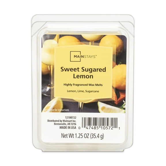 Mainstays Sweet Sugared Lemon Scent 6 Cube Wax Melt, 1.25 oz