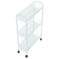 thumbnail image 4 of mDesign Steel Slim Rolling Utility Cart Storage Organizer, Shelves - Mint Green, 4 of 8