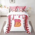 thumbnail image 2 of Manfei Personalized Initial B 7 Pieces Bedding Comforter Set for Boys Girls Teens,Sport Baseball Print Full Bedding Set Lightweight,Abstract Splash Fitted Sheet Flat Sheet,Luxury Bedroom Decor, 2 of 8