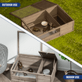 thumbnail image 5 of Wooden Turtle Habitat, Indoor/Outdoor Turtle Cage, for Small Amphibian Reptile Cage, Gecko Lizard Snake, 37 x 25.5 x 12 inches(Grey), 5 of 11