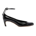 thumbnail image 2 of XYD Women Round Toe Pumps Slender Ankle Strap Self-tie Kitten Low Heel Ballroom Party Cute Retro Leather Shoes Size 13 Black, 2 of 4