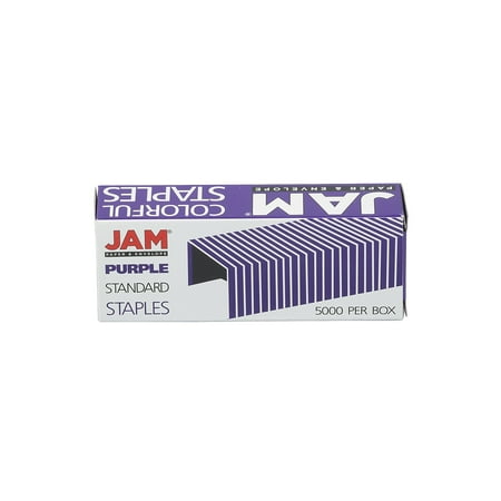 UPC: 0840108814914 | JAM Paper Colorful Staples 1/4  Leg Length Purple 5000/Box (335PUZ)