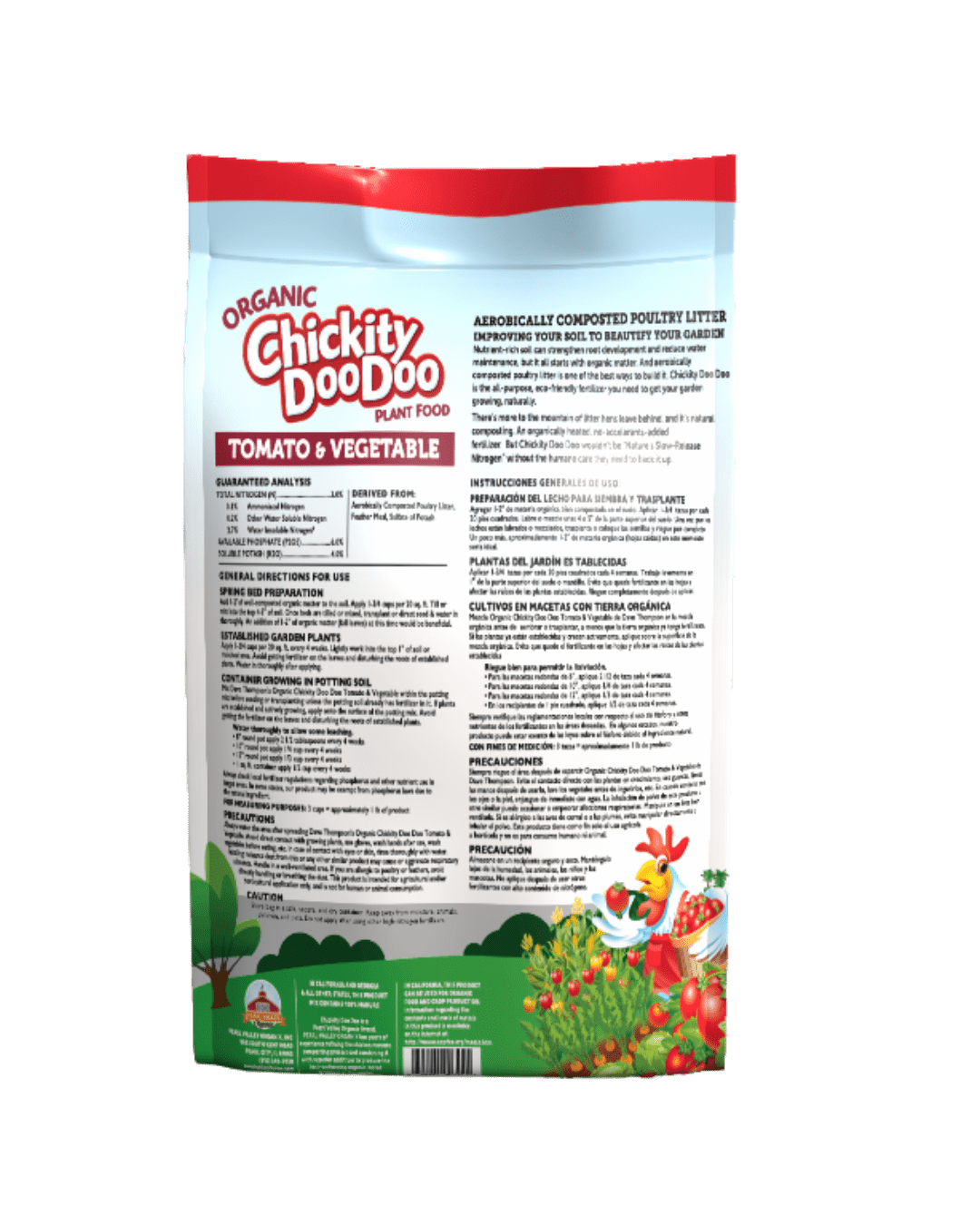 (2 pack) Chickity Doo Doo Tomato Vegetable Organic Fertilizer, 4 lbs, 360 Square feet