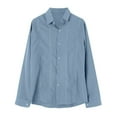 thumbnail image 4 of NOLDARES Men's Casual Button Up Shirts Long Sleeve Shirts Regular Fit Linen Shirt(Z04-Blue,XXL), 4 of 4
