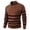 Coffee, variant on Men's Sweater Striped Quarter Zip Pullover Sweater Mock Neck Soft Acrylic Knit Warm Casual Essential Top
