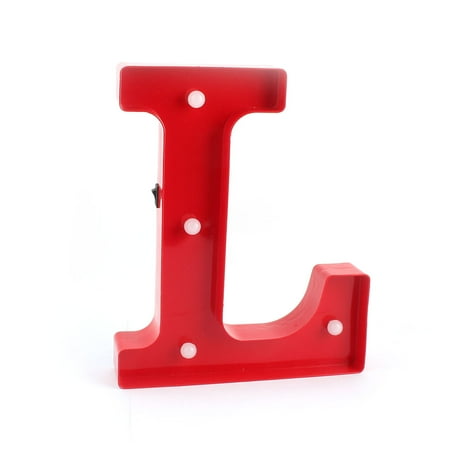 Restaurant Decor - Restaurant Plastic Decor English L Letter Alphabet Word Free DIY Light Red