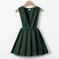 thumbnail image 2 of Huowey Girls Uniform Jumper Dresses Casual Sleeveless V Neck A Line Pleated Dress For Toddler Kids Knee Length Comfortable Overall Outfit Dailywear, 2 of 3