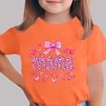 thumbnail image 2 of oelaio Boys Girls Short Sleeve T-Shirts Kids Summer Tops Loose Fit Crewneck Casual Holiday Tees Mother's Day Outfit Orange 9-10Years, 2 of 6