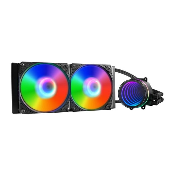 240mm AIO CPU Cooler with Addressable RGB PWM CPU Fan and Radiator Liquid Cooling for Intel & AMD, Infinite Mirror Pump, Easy Installation Compatibility with LGA 1700/1200/115X AMD AM5/AM4