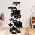 thumbnail image 1 of Rascador para gatos alto, Protector de muebles para árboles de escalada, juguetes colgantes, plataformas de visualización, juguete para rascar para Estilo E Fernando Poste rascador para gatos, 1 of 8
