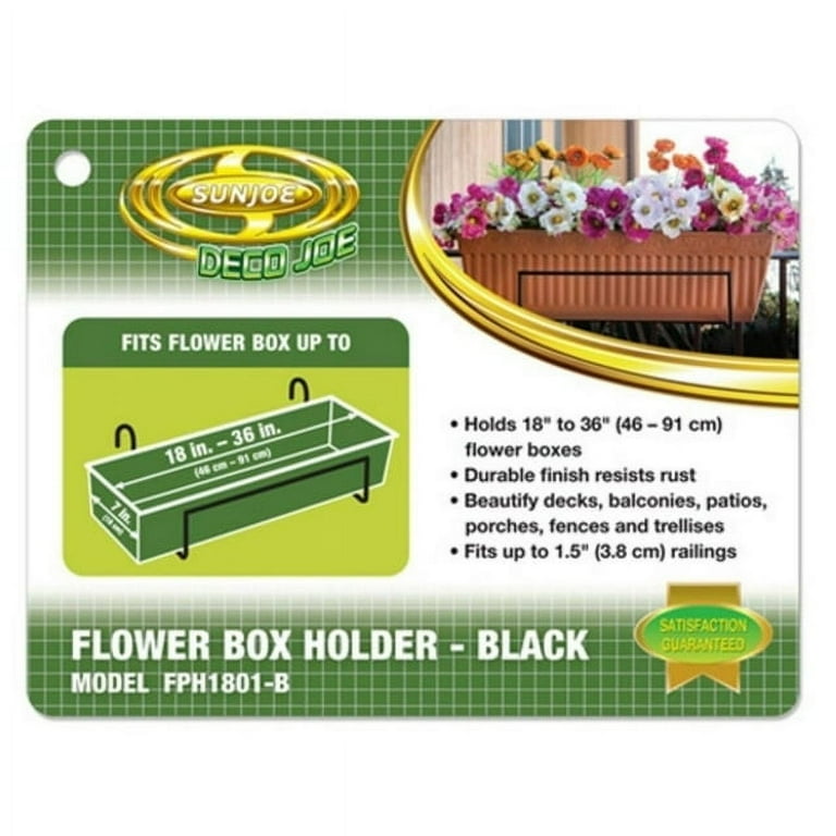 Sun Joe Flower Box Holder, Black Sun Joe Flower Box Holder, Black