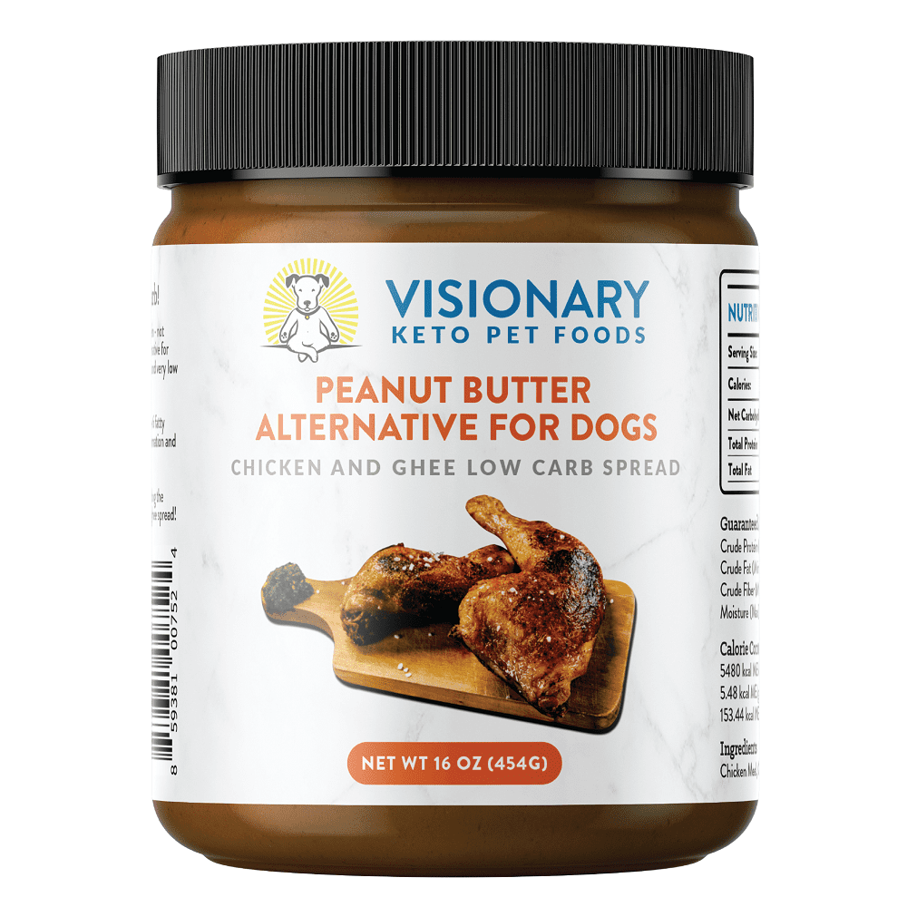 Visionary Pet Foods Peanut Butter Alternative Chicken Meat Spread Treat for Dogs 12oz Jar