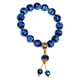 thumbnail image 1 of Pulsera hecha a mano de cristal azul para mujer, pulsera elástica, azul: representa la salud y la paz. Adepaton BST3004650-3, 1 of 5