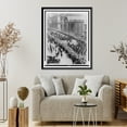 thumbnail image 4 of Historic Framed Print, [Parade for Richard Byrd, on his return from the North Pole, New York City, showing the crowds, and and also directly behind the band, Grover Whalen, Command, 17-7/8" x 21-7/8", 4 of 9