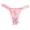 Pink, variant on Women's Panties Sheer Lace Low Waist Spicy Pearl Massage Thong Mesh T Panty Womens Underwear Black One Size