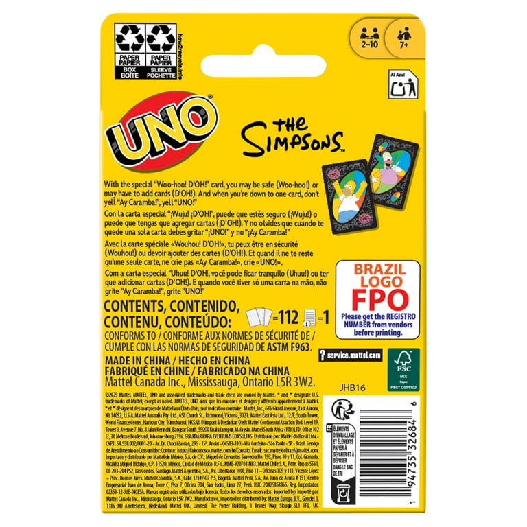 Here is a look at the new Uno Simpsons! I'll have you covered