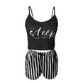 thumbnail image 2 of PEASKJP Pajamas Shorts for Women Women's Pajama Set Sleeveless Top and Shorts Sleepwear Pjs Sets (Black,S), 2 of 5