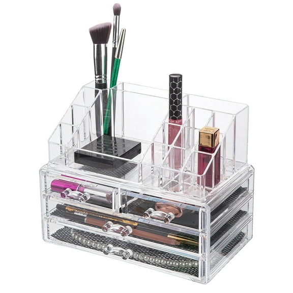 OnDisplay 4 Drawer Tiered Acrylic Cosmetic/Jewelry Organizer