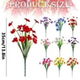 thumbnail image 3 of Realistic Artificial Violet Flowers Bouquet, Delicate Fake Spring Flowers for Home Wedding Table Centerpieces & Vase Decor, Fade-Resistant, Red, By VINOIC, 3 of 9