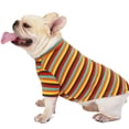 thumbnail image 3 of Flmtop Chemise pour Animaux Col Rond Tissu Tricoté Ajusté Pull Rayé pour Chien Intérieur Vert, 3 of 9