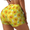thumbnail image 2 of Kdxio Sunflowers2 Print Workout Shorts for Women Seamless Soft Smooth Gym Yoga Scrunch Active Shorts, 2 of 5