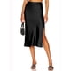 thumbnail image 4 of Falda para Mujer, de Satén de Seda, Elástica, de Cintura Alta, Estilo Informal, de Guepardo. Negro M, 4 of 6