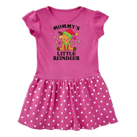

Inktastic Christmas Mommy s Little Reindeer with Candy Canes Gift Baby Girl Dress