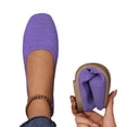 thumbnail image 4 of Hurxie Flats for Women Ballets Shoes: Comfortable Knitted Dressy Work Flats - Ladies Wedding Flat Casual Shoes Purple, 4 of 7