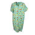 thumbnail image 1 of Sindrella Women's Cotton Blend Snap Front Duster Robe with Pocket-Mint Pear Mix-Xlarge, 1 of 6