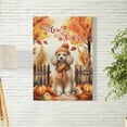 thumbnail image 2 of Happy Thanksgiving Poodle Give Thanks Fall Beanie Scarf Welcome Vertical Matte Canvas Poster Poodles Dog Lover Gifts Idea Wall Art Home Decor - 00020, 2 of 5
