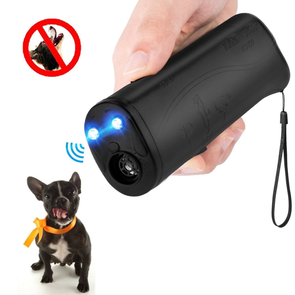 Ultrasonic Deterrent Device for Your Safety and Train Your Dog HAPPEEY Handheld Dog Repellent,Pet Dog Trainer with LED Flashlight 