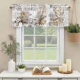 thumbnail image 3 of Owl Tree Leaves Branch Flower Window Valance Curtain Retro Postmark Rod Pocket Short Curtain for Living Room, Bedroom & Kitchen Window Decor 42x18in, 3 of 8