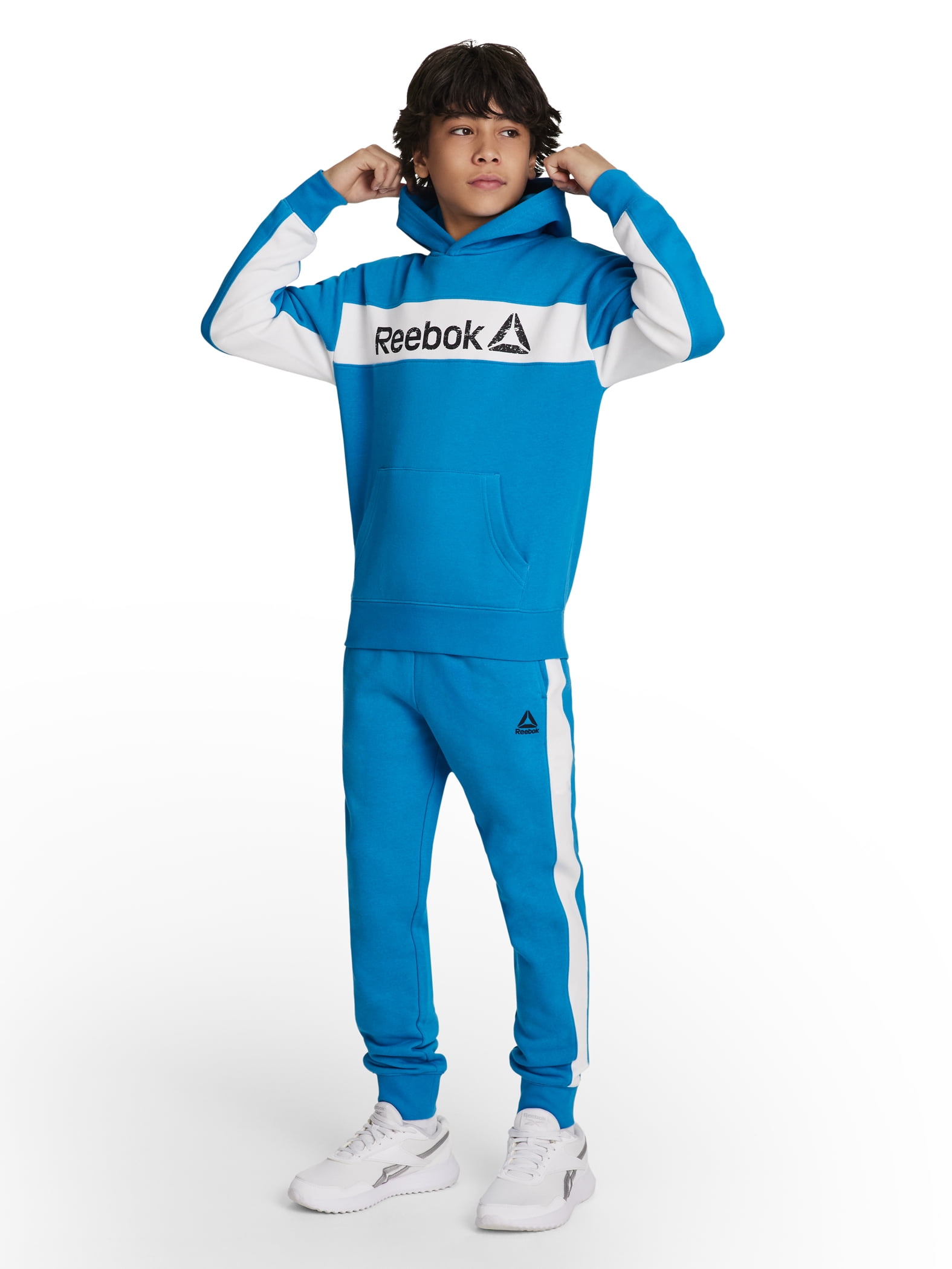 Reebok Boy's Colorblock Fleece Hoodie, Sizes 4-18
