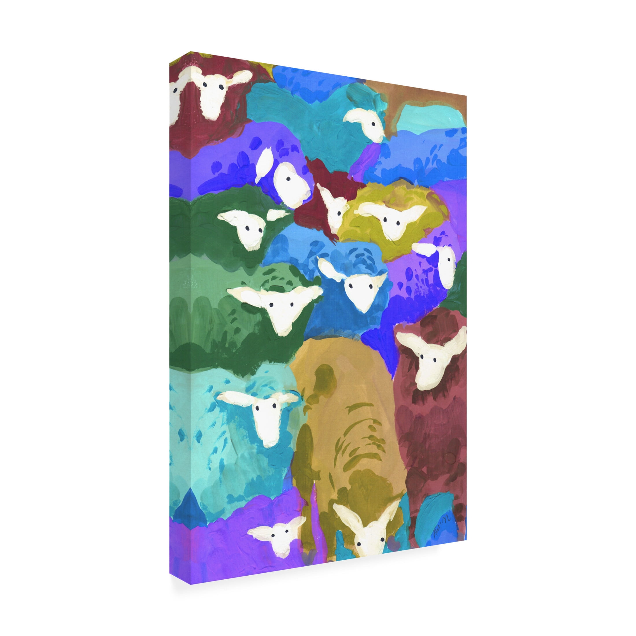 Trademark Fine Art Ania Zwara Colorful Sheep Cocktail seaside Canvas Wall Art