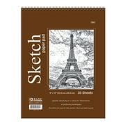 BAZIC Sketch Pad 30 Sheets 9" X 12" Top Spiral Sketchbook Drawing Pads, 1-Pack