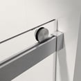 thumbnail image 6 of Clovis 76x72" Double Sliding Glass Shower Door w/ Buffer in Brushed Nickel/Clear, 6 of 7