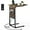 Rustic Brown, variant on C Shaped End Table with Charging Station, Small Side Table for Couch, Couch Side Tables C Table, Slide Under Sofa Recliner Table TV Tray Arm Tables for Living Room, Bedroom, Bedside, White