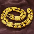 thumbnail image 5 of EOEMY Men'S Fashion Jewelry 24K Yellow Gold Plated 8mm 24" Cool Chains Necklace, 5 of 5