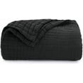 thumbnail image 5 of 6 Layer 100% Cotton Muslin Blanket, 60"x80" Twin Muslin Blanket for Couch Bed, Lightweight and Breathable Cotton Gauze for Adult, Black, 5 of 5