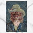 thumbnail image 2 of Funny Cat Vincent Van Gogh Portrait Womens Slim Fit Graphic Tee Brisco Brands S, 2 of 5