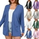 thumbnail image 1 of Tops cortos para mujer,Cárdigan de mujer, top informal de manga larga con bolsillo, mezcla de poliéster, para uso doméstico, sopatenor, 1 of 9